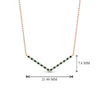 Load image into Gallery viewer, v-shaped-diamond-necklace-with-emerald-in-FD-PD8345GEMGR-NL-RG