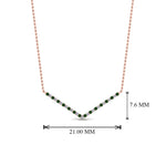 Load image into Gallery viewer, v-shaped-diamond-necklace-with-emerald-in-FD-PD8345GEMGR-NL-RG
