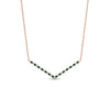 Load image into Gallery viewer, v-shaped-diamond-necklace-with-emerald-in-FD-PD8345GEMGR-NL-RG