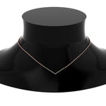 Load image into Gallery viewer, v-shaped-diamond-necklace-with-emerald-in-FD-PD8345GEMGR-NL-RG
