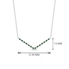 Load image into Gallery viewer, v-shaped-diamond-necklace-with-emerald-in--FD-PD8345GEMGR-NL-WG