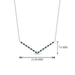 Load image into Gallery viewer, v-shaped-diamond-necklace-with-emerald-in--FD-PD8345GEMGR-NL-WG
