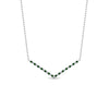 Load image into Gallery viewer, v-shaped-diamond-necklace-with-emerald-in--FD-PD8345GEMGR-NL-WG