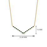 Load image into Gallery viewer, fdpd8345/v-shaped-diamond-necklace-gift-with-emerald-in-fdpd8345rgh-fancy-1-yg
