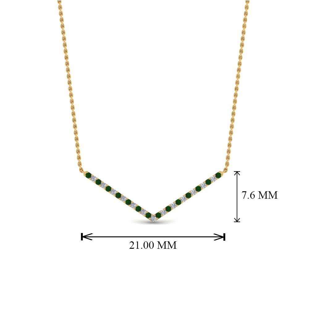 fdpd8345/v-shaped-diamond-necklace-gift-with-emerald-in-fdpd8345rgh-fancy-1-yg