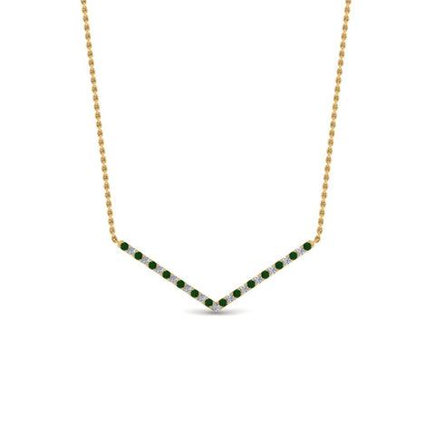 fdpd8345/v-shaped-diamond-necklace-gift-with-emerald-in-fdpd8345rgh-fancy-1-yg