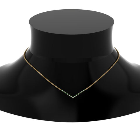 fdpd8345/v-shaped-diamond-necklace-gift-with-emerald-in-fdpd8345rgh-fancy-1-yg