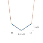 Load image into Gallery viewer, v-shaped-diamond-necklace-with-ice-blue-topaz-in-FD-PD8345GICBLTO-NL-RG
