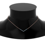 Load image into Gallery viewer, v-shaped-diamond-necklace-with-ice-blue-topaz-in-FD-PD8345GICBLTO-NL-RG
