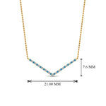 Load image into Gallery viewer, v-shaped-diamond-necklace-with-ice-blue-topaz-in--FD-PD8345GICBLTO-NL-YG
