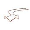 Load image into Gallery viewer, v-shaped-diamond-necklace-with-orange-sapphire-in-FD-PD8345GSAOR-NL-RG