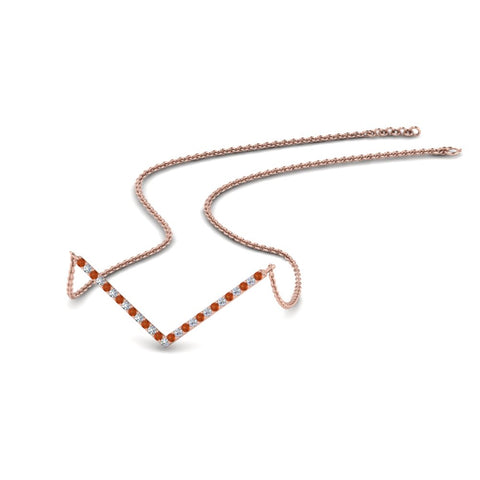 v-shaped-diamond-necklace-with-orange-sapphire-in-FD-PD8345GSAOR-NL-RG
