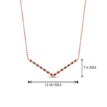 Load image into Gallery viewer, v-shaped-diamond-necklace-with-orange-sapphire-in-FD-PD8345GSAOR-NL-RG
