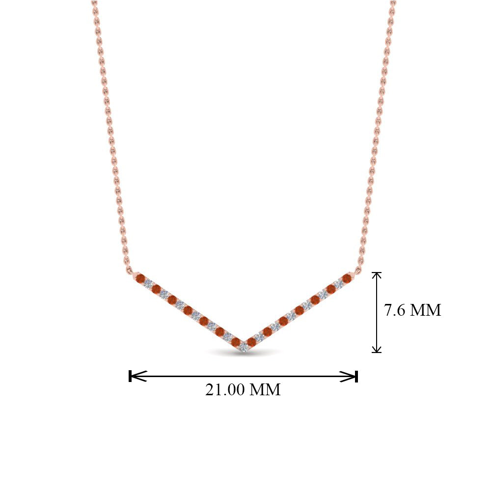 v-shaped-diamond-necklace-with-orange-sapphire-in-FD-PD8345GSAOR-NL-RG