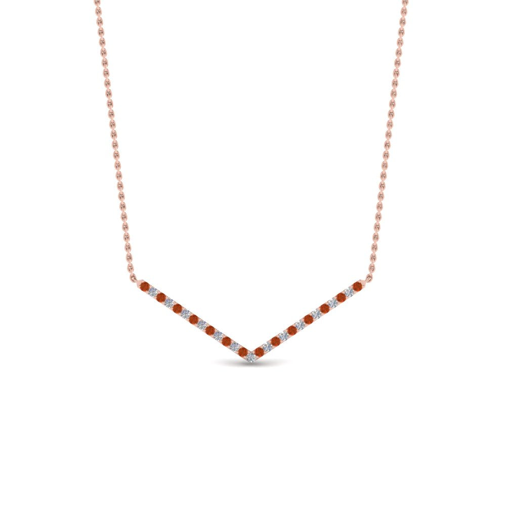 v-shaped-diamond-necklace-with-orange-sapphire-in-FD-PD8345GSAOR-NL-RG