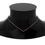Load image into Gallery viewer, v-shaped-diamond-necklace-with-orange-sapphire-in-FD-PD8345GSAOR-NL-RG
