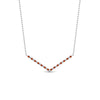 Load image into Gallery viewer, v-shaped-diamond-necklace-with-orange-sapphire-in--FD-PD8345GSAOR-NL-WG