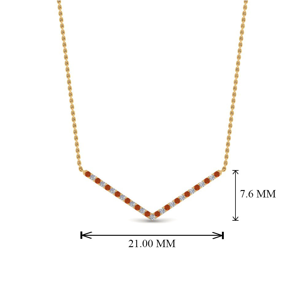 v-shaped-diamond-necklace-with-orange-sapphire-in--FD-PD8345GSAOR-NL-YG