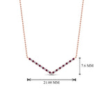 Load image into Gallery viewer, v-shaped-diamond-necklace-with-pink-sapphire-in-FD-PD8345GSADRPI-NL-RG
