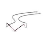 Load image into Gallery viewer, v-shaped-diamond-necklace-with-pink-sapphire-in--FD-PD8345GSADRPI-NL-WG
