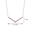 Load image into Gallery viewer, v-shaped-diamond-necklace-with-ruby-in-FD-PD8345GRUDR-NL-RG
