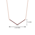 Load image into Gallery viewer, v-shaped-diamond-necklace-with-ruby-in-FD-PD8345GRUDR-NL-RG
