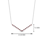 Load image into Gallery viewer, v-shaped-diamond-necklace-with-ruby-in--FD-PD8345GRUDR-NL-WG
