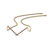 Load image into Gallery viewer, v-shaped-diamond-necklace-with-ruby-in--FD-PD8345GRUDR-NL-YG