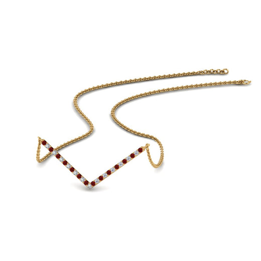 v-shaped-diamond-necklace-with-ruby-in--FD-PD8345GRUDR-NL-YG