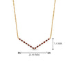 Load image into Gallery viewer, v-shaped-diamond-necklace-with-ruby-in--FD-PD8345GRUDR-NL-YG