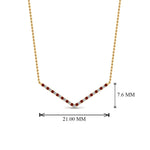 Load image into Gallery viewer, v-shaped-diamond-necklace-with-ruby-in--FD-PD8345GRUDR-NL-YG
