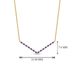 Load image into Gallery viewer, v-shaped-diamond-necklace-with-violac-topaz-in--FD-PD8345GVITO-NL-YG
