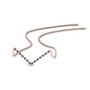 Load image into Gallery viewer, v-shaped-necklace-with-black-diamond-in-FD-PD8345GBLACK-NL-RG
