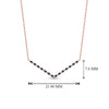 Load image into Gallery viewer, v-shaped-necklace-with-black-diamond-in-FD-PD8345GBLACK-NL-RG