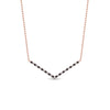 Load image into Gallery viewer, v-shaped-necklace-with-black-diamond-in-FD-PD8345GBLACK-NL-RG