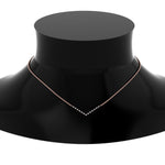 Load image into Gallery viewer, v-shaped-necklace-with-black-diamond-in-FD-PD8345GBLACK-NL-RG
