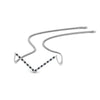 Load image into Gallery viewer, v-shaped-necklace-with-black-diamond-in--FD-PD8345GBLACK-NL-WG