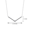 Load image into Gallery viewer, v-shaped-necklace-with-black-diamond-in--FD-PD8345GBLACK-NL-WG