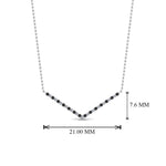 Load image into Gallery viewer, v-shaped-necklace-with-black-diamond-in--FD-PD8345GBLACK-NL-WG
