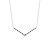 Load image into Gallery viewer, v-shaped-necklace-with-black-diamond-in--FD-PD8345GBLACK-NL-WG