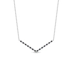 Load image into Gallery viewer, v-shaped-necklace-with-black-diamond-in--FD-PD8345GBLACK-NL-WG
