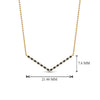 Load image into Gallery viewer, v-shaped-necklace-with-black-diamond-in--FD-PD8345GBLACK-NL-YG
