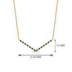 Load image into Gallery viewer, v-shaped-necklace-with-black-diamond-in--FD-PD8345GBLACK-NL-YG
