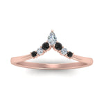 Load image into Gallery viewer, v-shaped-stacked-band-for-her-with-black-diamond-in-rose-gold-FD9335BGBLACK-NL-RG.jpg
