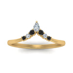 Load image into Gallery viewer, v-shaped-stacked-band-for-her-with-black-diamond-in-yellow-gold-FD9335BGBLACK-NL-YG.jpg
