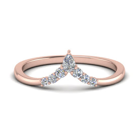 V Shaped Wedding Band