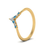 Load image into Gallery viewer, v-shaped-stacked-diamond-band-for-her-with-blue-topaz-in-yellow-gold-FD9335BGICBLTO-NL-YG.jpg
