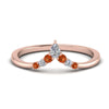 Load image into Gallery viewer, v-shaped-stacked-diamond-band-for-her-with-orange-sapphire-in-rose-gold-FD9335BGSAOR-NL-RG.jpg