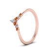 Load image into Gallery viewer, v-shaped-stacked-diamond-band-for-her-with-orange-sapphire-in-rose-gold-FD9335BGSAOR-NL-RG.jpg