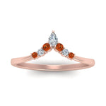 Load image into Gallery viewer, v-shaped-stacked-diamond-band-for-her-with-orange-sapphire-in-rose-gold-FD9335BGSAOR-NL-RG.jpg
